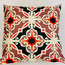 Load image into Gallery viewer, 2 x Red & Brown tone Cushion Covers (63005) Linen 45 x 45 cm Square Premium Soft Furnishing, Sofas, Beds, Indoor, Outdoor