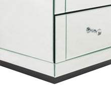 Load image into Gallery viewer, Monroe Silver Mirrored Bedside Chest with 2 Drawers
