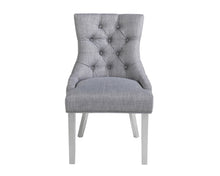 Load image into Gallery viewer, Verona Dining Chair in Grey with Chrome Knocker and Chrome Legs