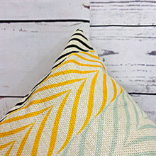 Load image into Gallery viewer, 2 x Premium Cushion Covers Linen 45 x 45 cm Square for Soft Furnishing, Sofas, Beds (Blue / Yellow)