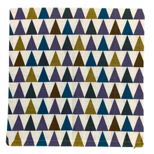 Load image into Gallery viewer, 2 x Multicoloured Triangle Print Cushion Covers (43608) Linen 45 x 45 cm Square Premium Soft Furnishing, Sofas, Beds, Indoor, Outdoor
