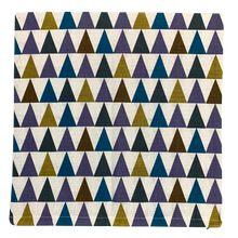 Load image into Gallery viewer, 2 x Multicoloured Triangle Print Cushion Covers (43608) Linen 45 x 45 cm Square Premium Soft Furnishing, Sofas, Beds, Indoor, Outdoor