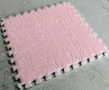 Load image into Gallery viewer, 10pcs EVA Plush Puzzle Area Rug Floor Mats Non Slip Washable Playmat 30 x 30 cm