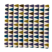 Load image into Gallery viewer, 2 x Multicoloured Triangle Print Cushion Covers (43608) Linen 45 x 45 cm Square Premium Soft Furnishing, Sofas, Beds, Indoor, Outdoor