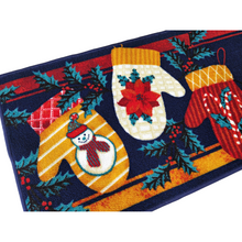 Load image into Gallery viewer, Christmas Gloves Polyester Runners / Area Rug Non-Slip Bright Colours 137x49 cm