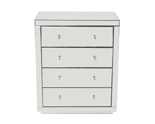 Load image into Gallery viewer, Monroe Silver Mirrored Chest with 4 Drawers