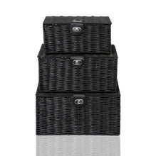 Load image into Gallery viewer, Arpan Set of 3 Resin Woven Storage Basket Box