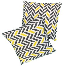 Load image into Gallery viewer, 2 x Yellow & Grey Linen Cushion Covers (43626) Linen 45 x 45 cm Square Premium Soft Furnishing, Sofas, Beds, Indoor, Outdoor