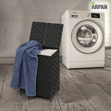 Load image into Gallery viewer, Laundry Basket Hamper– Washing Bin with Lid & Insert Handle for Easy Carrying