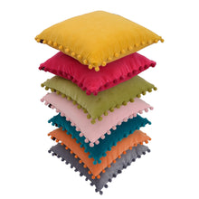 Load image into Gallery viewer, Arabella Velvet Pompom Cushion