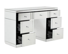Load image into Gallery viewer, Monroe Silver Mirrored Dressing Table Set with 2 x 1 Drawer Bedside Tables