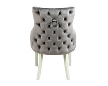 Load image into Gallery viewer, Elizabeth Dining Chair in Grey Velvet with Grey Legs