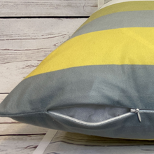 Load image into Gallery viewer, 2 x Yellow Grey White Cushion Covers Short Plush 45 x 45 cm Square Premium Soft Furnishing, Sofas, Beds, Indoor, Outdoor