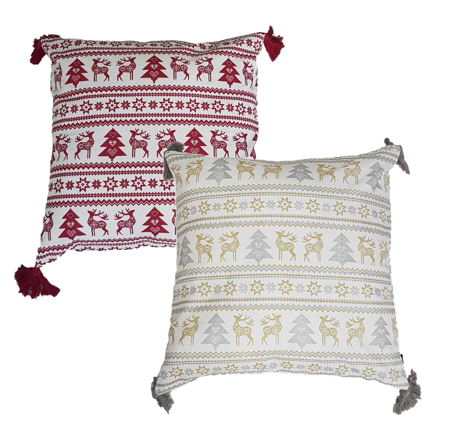 Nordic Christmas Reindeer Cushion