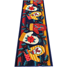 Load image into Gallery viewer, Christmas Gloves Polyester Runners / Area Rug Non-Slip Bright Colours 137x49 cm