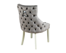 Load image into Gallery viewer, Elizabeth Dining Chair in Grey Velvet with Grey Legs