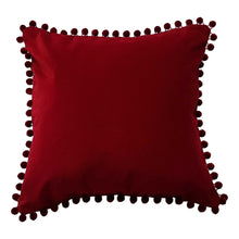 Load image into Gallery viewer, Arabella Velvet Pompom Cushion