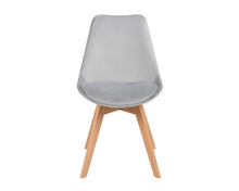 Load image into Gallery viewer, 4 x Lipsey Tulip Style Chairs in Light Grey Velvet