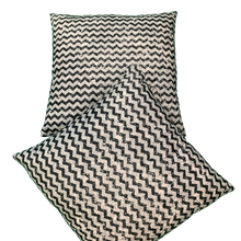 Load image into Gallery viewer, 2 x Black & White Style 47609 - 45 x 45 cm Square Cushion Covers Pillowcase for Sofas, Beds, Garden Furniture Invisible Zip (18' x 18' inch.)