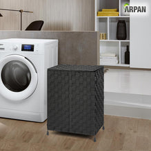 Load image into Gallery viewer, Laundry Basket Hamper– Washing Bin with Lid & Insert Handle for Easy Carrying