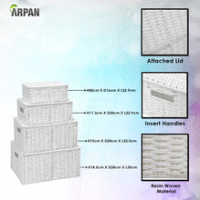 Load image into Gallery viewer, Storage Basket Hamper (Set of 4) Paper Rope by Arpan