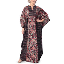Load image into Gallery viewer, Anokhi Bagru Cotton Floral Print Kaftan Dress