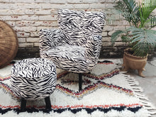 Load image into Gallery viewer, Alma Velvet Armchair and Matching Footstool