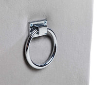 Load image into Gallery viewer, Lucca Square Ottoman in Grey Velvet