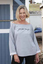 Load image into Gallery viewer, 'You are enough' Women’s Oversized Charcoal Sweater