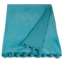 Load image into Gallery viewer, Velvet Pom Pom Throw