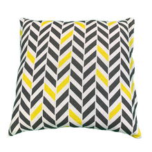 Load image into Gallery viewer, 2 x Yellow & Grey Linen Cushion Covers (43626) Linen 45 x 45 cm Square Premium Soft Furnishing, Sofas, Beds, Indoor, Outdoor