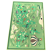 Load image into Gallery viewer, Non Slip Polyester Area Rug World map Animals Playmat for Living Room Hallway Children Kids Carpets