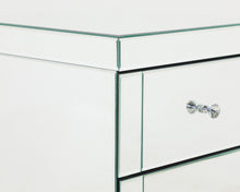 Load image into Gallery viewer, Monroe Silver Mirrored Bedside Chest with 2 Drawers Set