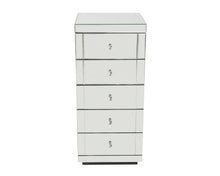 Load image into Gallery viewer, Monroe Silver Mirrored Tallboy with 5 Drawers