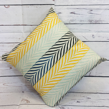 Load image into Gallery viewer, 2 x Premium Cushion Covers Linen 45 x 45 cm Square for Soft Furnishing, Sofas, Beds (Blue / Yellow)