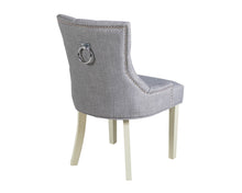 Load image into Gallery viewer, Verona Dining Chair in Grey with Chrome Knocker and Grey Legs