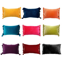 Load image into Gallery viewer, Terry Tassel Oblong Velvet Cushion