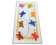 Load image into Gallery viewer, Butterfly Area Rug Polyester Carpet Polyester Non Slip Educational Playmat for Activities Children Room any Flooring 150 x 80 cm