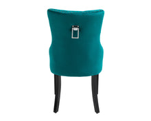 Load image into Gallery viewer, Ashford Dining Chair in Teal Velvet with Square Knocker And Black Legs