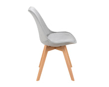 Load image into Gallery viewer, 4 x Lipsey Tulip Style Chairs in Light Grey Velvet