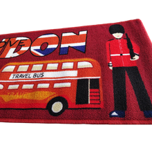 Load image into Gallery viewer, Love London Theme Red Kitchen Runners Polyester Area Rug Anti-Slip with latex backing
