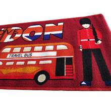 Load image into Gallery viewer, Love London Theme Red Kitchen Runners Polyester Area Rug Anti-Slip with latex backing