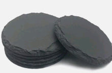 Load image into Gallery viewer, Set of 4 Black Slate Coasters