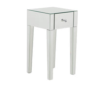 Load image into Gallery viewer, Monroe Silver Mirrored Bedside Table with 1 Drawer
