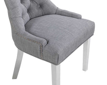 Load image into Gallery viewer, Verona Dining Chair in Grey with Chrome Knocker and Chrome Legs