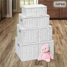 Load image into Gallery viewer, Storage Basket Hamper (Set of 4) Paper Rope by Arpan