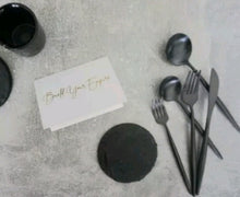 Load image into Gallery viewer, Set of 4 Black Slate Coasters