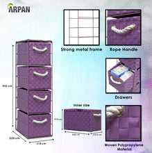 Load image into Gallery viewer, Arpan 4 Drawer Storage Cabinet Unit Ideal for Home/Office/bedrooms (4-Drawer Unit -18x25xH65cm)