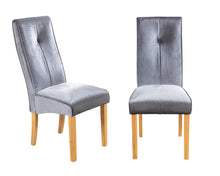 Load image into Gallery viewer, Light Grey Velvet Chairs