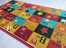 Load image into Gallery viewer, Multi-coloured Alphabet Rugs for Kids room or Nursery - Bright Colours & Anti-slip Rug